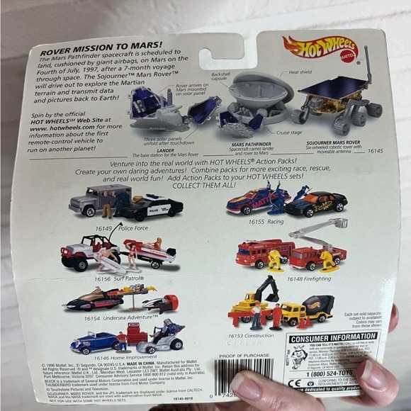 Hot Wheels Vintage 1996 JPL Sojourner Mars Rover Mission to Mars Action Pack - Picture 2 of 5